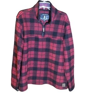 Outdoor Western Rancher Plaid 1/4 Zip Pullover John Wayne Stock & Supply L